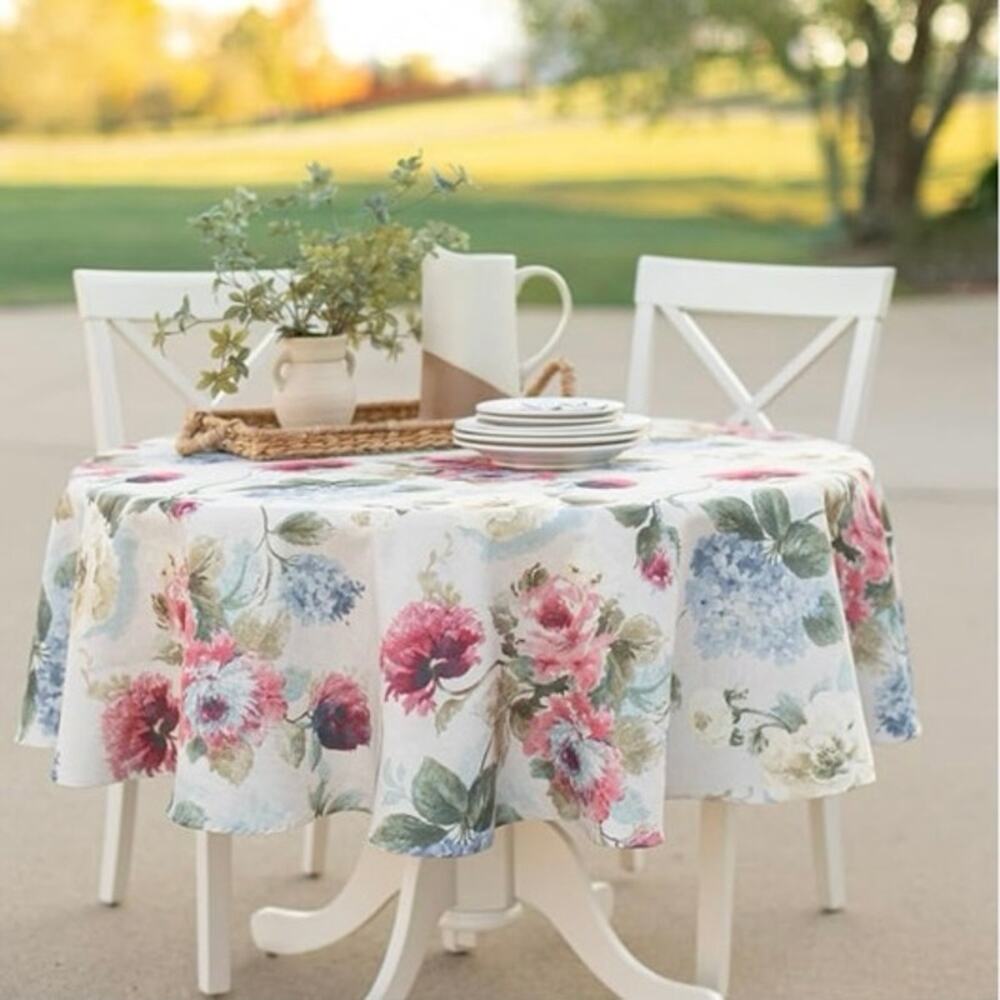 Benson Mills Pamona Floral Tablecloth 70” Round NWOT